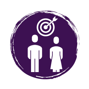 icon of people and a bullseye