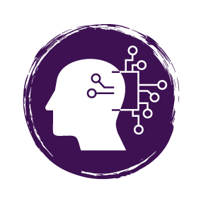 icon depicting ai and human